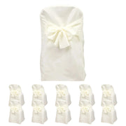10 Polyester Folding Chair Covers with Attached Sashes