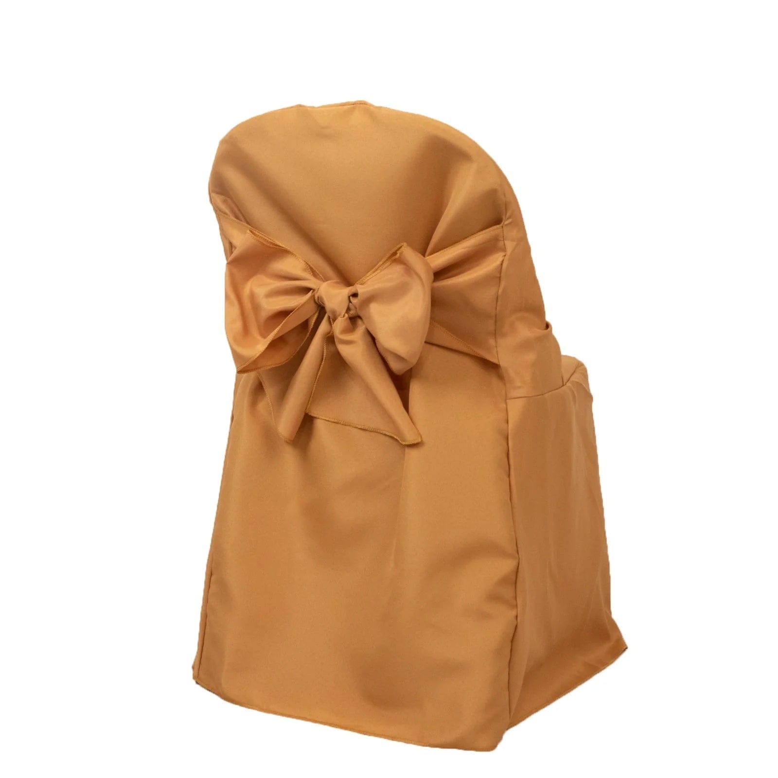 10 Polyester Folding Chair Covers with Attached Sashes CHAIR_FOLD1_SASH_GOLD_PK10