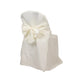 10 Polyester Folding Chair Covers with Attached Sashes CHAIR_FOLD1_SASH_IVR_PK10