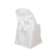 10 Polyester Folding Chair Covers with Attached Sashes CHAIR_FOLD1_SASH_WHT_PK10