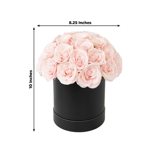 10" Prearranged Soap Rose Flower Centerpiece with Black Round Gift Box