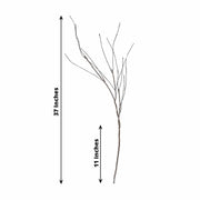 10 Realistic 37" Bendable Artificial Flower Stems Vase Fillers - Brown ARTI_BRCH01_37_BRN
