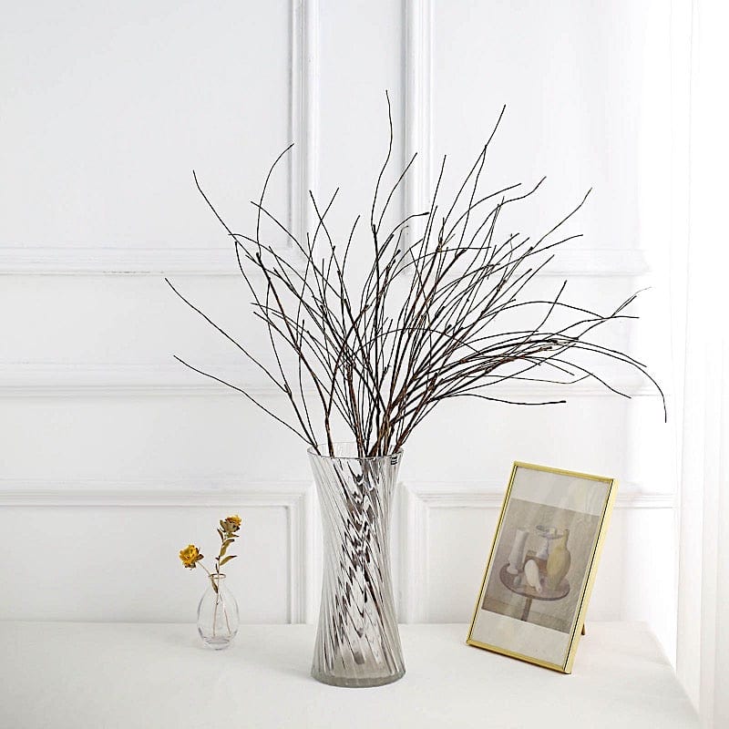 10 Realistic 37" Bendable Artificial Flower Stems Vase Fillers - Brown ARTI_BRCH01_37_BRN