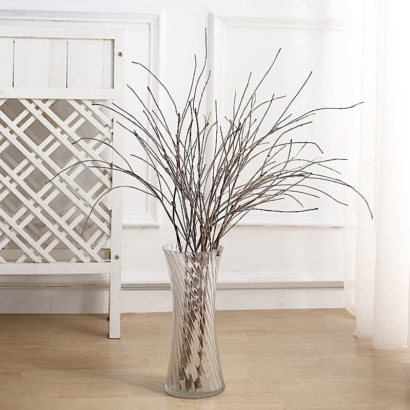 10 Realistic 37" Bendable Artificial Flower Stems Vase Fillers - Brown ARTI_BRCH01_37_BRN