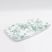 10 Rectangular 12" x 7" French Toile Plastic Serving Trays