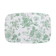 10 Rectangular 12" x 7" French Toile Plastic Serving Trays DSP_TR0023_FLOR_11_SAGE