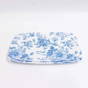 10 Rectangular 13" x 9" French Toile Plastic Serving Trays