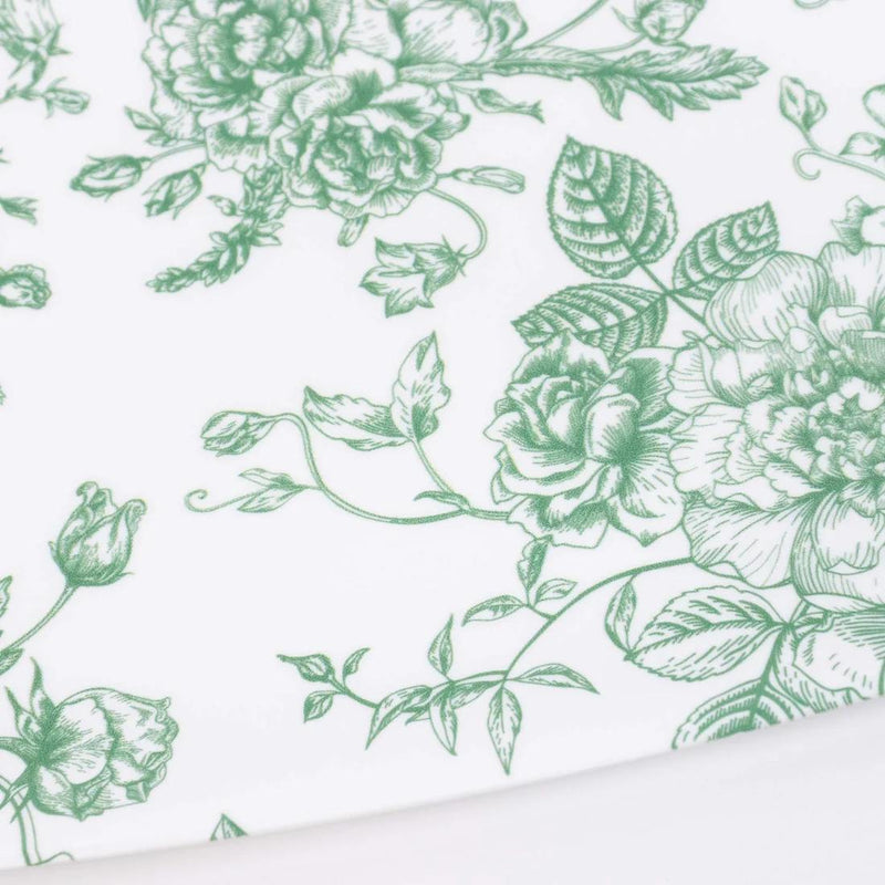 10 Rectangular 13" x 9" French Toile Plastic Serving Trays
