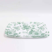 10 Rectangular 13" x 9" French Toile Plastic Serving Trays
