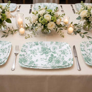 10 Rectangular 13" x 9" French Toile Plastic Serving Trays
