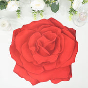 10 Rose Flower 14" Cardboard Paper Disposable Placemats - Red DSP_CHRG_RS01_RED