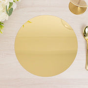 10 Round 10" Decorative Mirror Plastic Charger Plates