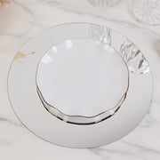 10 Round 10" Decorative Mirror Plastic Charger Plates MIRR_PS_RND_10_SILV