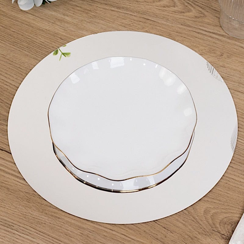 10 Round 10" Decorative Mirror Plastic Charger Plates MIRR_PS_RND_10_SILV