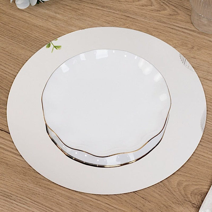 10 Round 10" Decorative Mirror Plastic Charger Plates MIRR_PS_RND_10_SILV