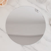 10 Round 10" Decorative Mirror Plastic Charger Plates MIRR_PS_RND_10_SILV