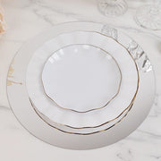 10 Round 12" Decorative Mirror Plastic Charger Plates MIRR_PS_RND_12_SILV