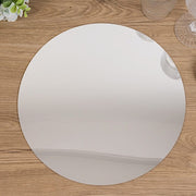 10 Round 12" Decorative Mirror Plastic Charger Plates MIRR_PS_RND_12_SILV