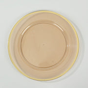 10 Round 12" Heavy Duty Plastic Charger Plates with Metallic Rim
