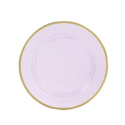 10 Round 12" Heavy Duty Plastic Charger Plates with Metallic Rim CHRG_PLST0016_12_TPPGD