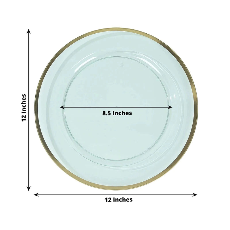 Metallic Rim Plates 10 Round 12
