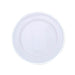 10 Round 12" Heavy Duty Plastic Charger Plates with Metallic Rim - Clear CHRG_PLST0016_12_CLSV