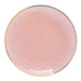 10 Round 13" Hammered Plastic Charger Plates with Rim - Blush with Gold CHRG_PLST0028_T046GD