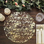 10 Round 13" Metallic Foil Polyester Mesh Table Placemats