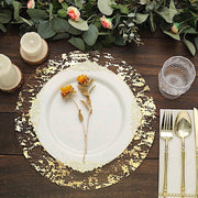 10 Round 13" Metallic Foil Polyester Mesh Table Placemats