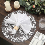 10 Round 13" Metallic Foil Polyester Mesh Table Placemats