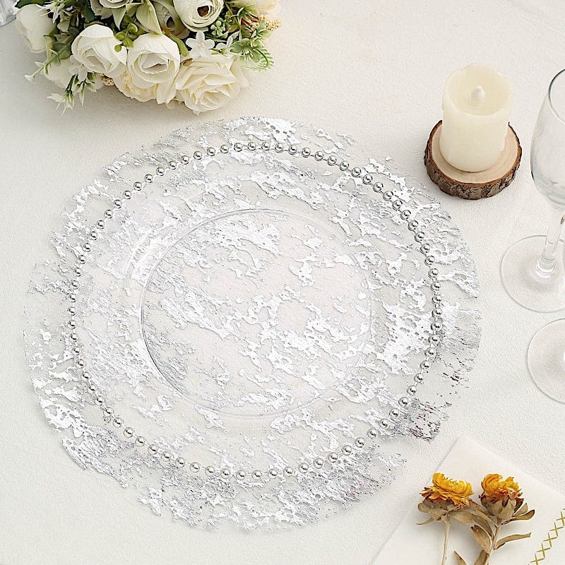 10 Round 13" Metallic Foil Polyester Mesh Table Placemats