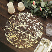 10 Round 13" Metallic Foil Polyester Mesh Table Placemats