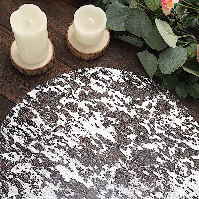 10 Round 13" Metallic Foil Polyester Mesh Table Placemats