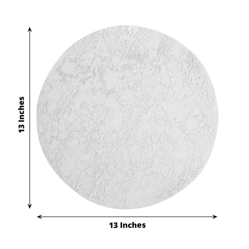 10 Round 13" Metallic Foil Polyester Mesh Table Placemats