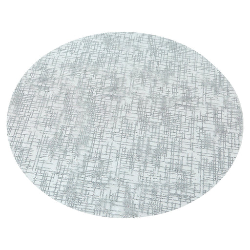10 Round 13" Metallic Glitter Mesh Placemats PLMAT_MET10_SILV