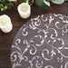 10 Round 13" Metallic Sheer Organza Placemats with Embossed Foil Flower Design