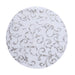 10 Round 13" Metallic Sheer Organza Placemats with Embossed Foil Flower Design PLMAT_MET08_SILV