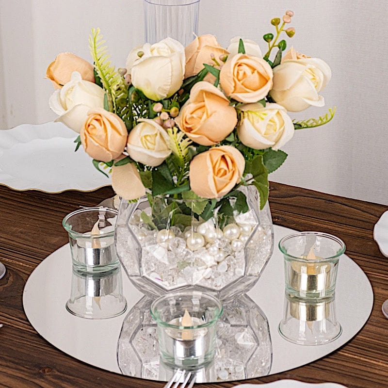 10  Round 13" Mirror Plastic Charger Plates