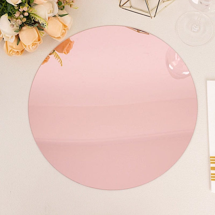 10  Round 13" Mirror Plastic Charger Plates