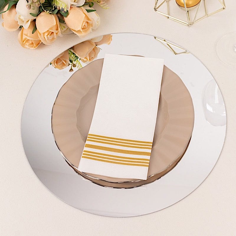 10  Round 13" Mirror Plastic Charger Plates