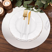 10  Round 13" Mirror Plastic Charger Plates