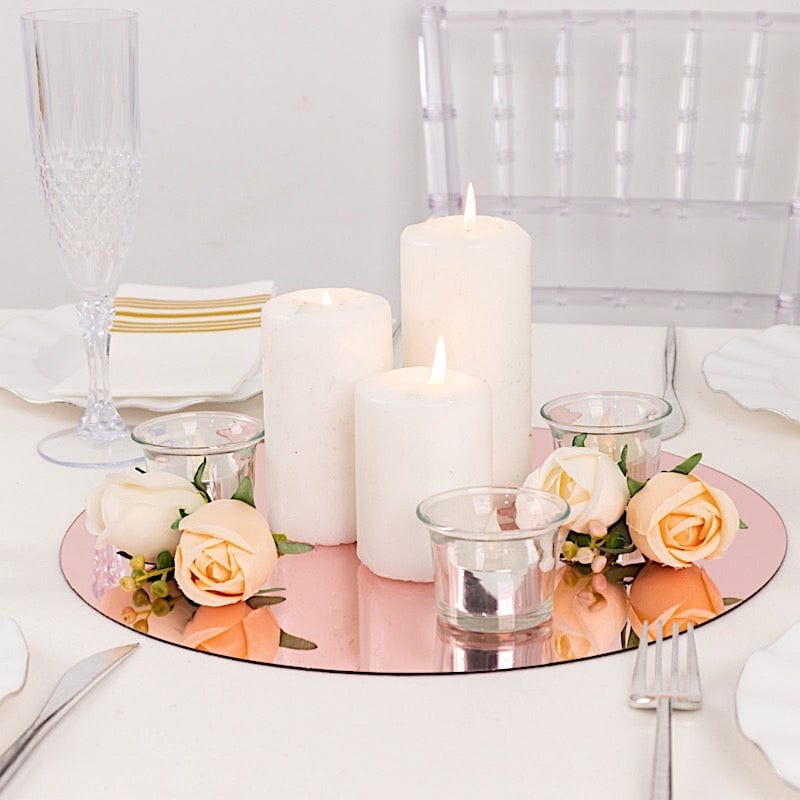 10  Round 13" Mirror Plastic Charger Plates