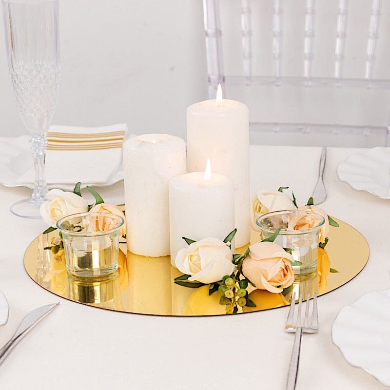 10  Round 13" Mirror Plastic Charger Plates