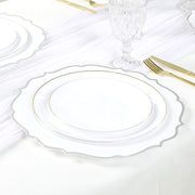 10 Round 13" Plastic Charger Plates with Scalloped Rim