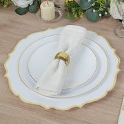 10 Round 13" Plastic Charger Plates with Scalloped Rim