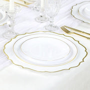 10 Round 13" Plastic Charger Plates with Scalloped Rim