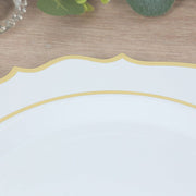 10 Round 13" Plastic Charger Plates with Scalloped Rim