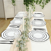 10 Round 13" Plastic Charger Plates with Scalloped Rim