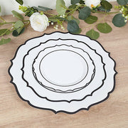 10 Round 13" Plastic Charger Plates with Scalloped Rim