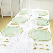 10 Round 13" Plastic Charger Plates with Scalloped Rim